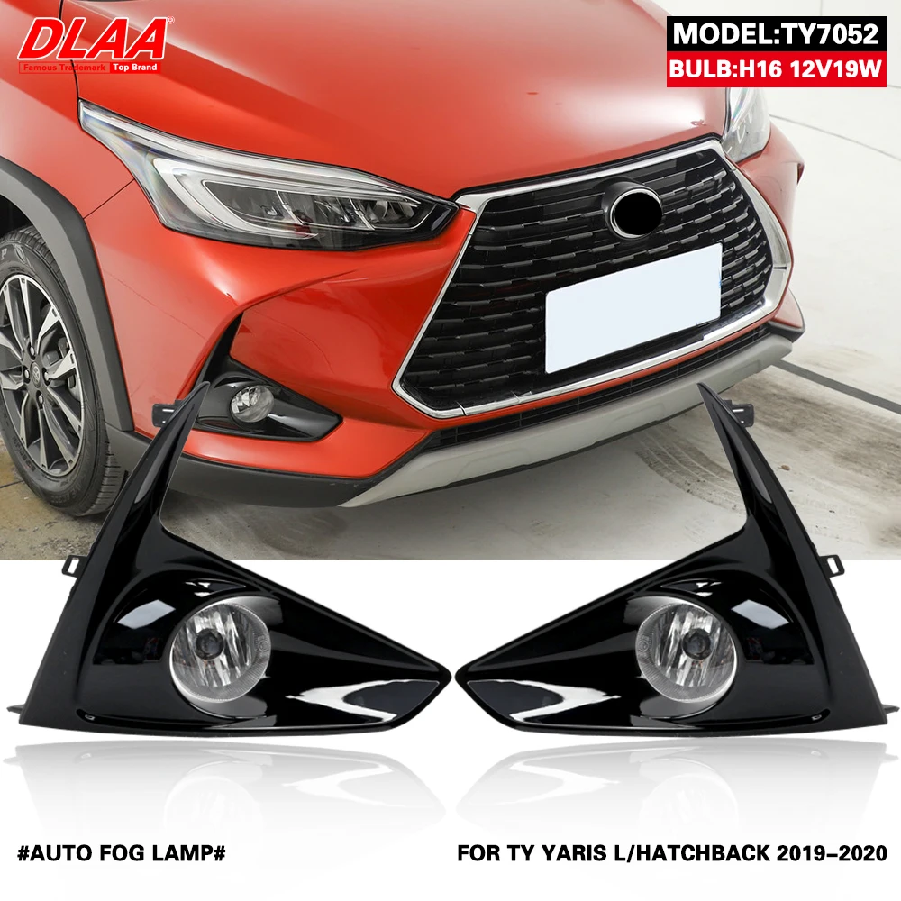 DLAA For YARIS L HATCHBACK 2019-2020 Front Fog Lights Car Styling Spot Light Fog Lamps With Switch - 1 Pair