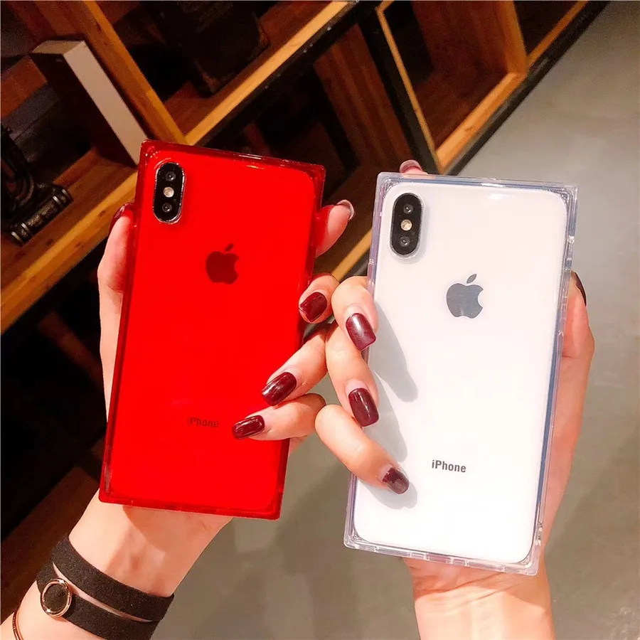 Модный противоударный мягкий чехол для iPhone 11 Pro Max Xs XR X 7 8 Plus 6 6s Прозрачный