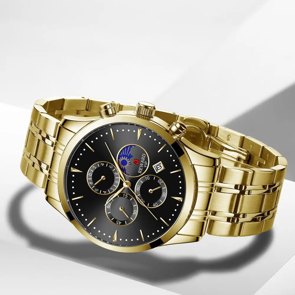 Часы наградные Мужские кварцевые брендовые Роскошные деловые с календарем