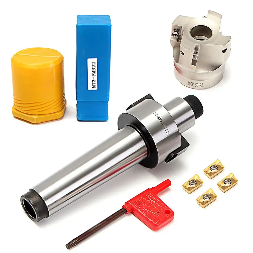 

Концевая фреза с ЧПУ, твердосплавная Втулка с прямым хвостовиком, 4 шт., для токарного станка, MT3 FMB22 MT3, Arbor, 90 градусов, 1 комплект