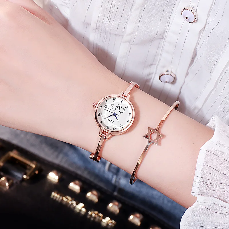 

DZG temperament bracelet watch female student Korean version cute little dolphin watch quartz fashion trend ladies watch