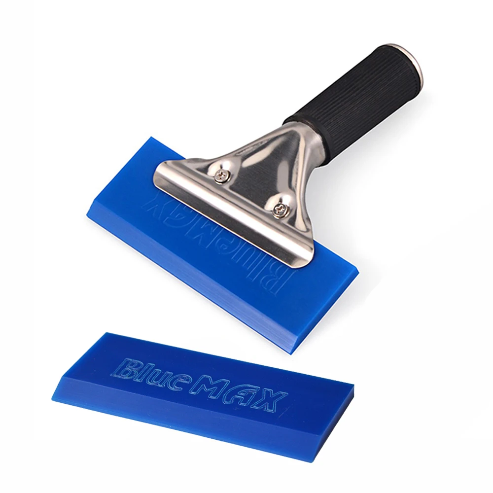 

EHDIS Car Wash Window Tinting Scraper With BLUEMAX Rubber Spare Blade Film Wrapping Squeegee Glass Snow Shovel Dry Cleaning Tool