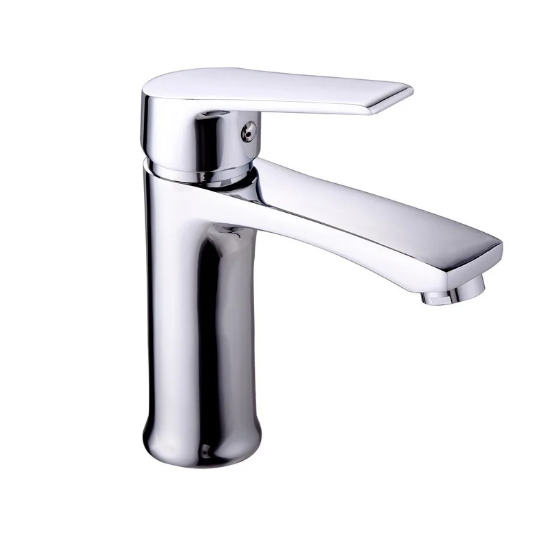 

Bathroom Basin Faucet G1/2 Copper Body Single Hole Hot and Cold Mixing Faucet Black Gold Bathroom Faucets