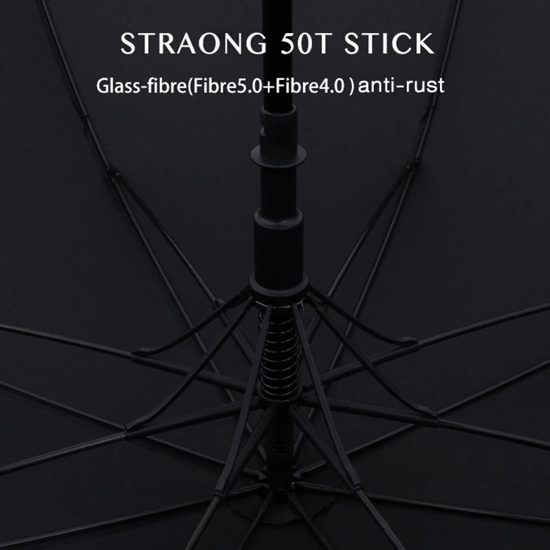 

132cm Big Umbrella Men Business Strong Long Handle Umbrella Rain Women Windproof Stick Golf Large Umbrellas Wooden 8k