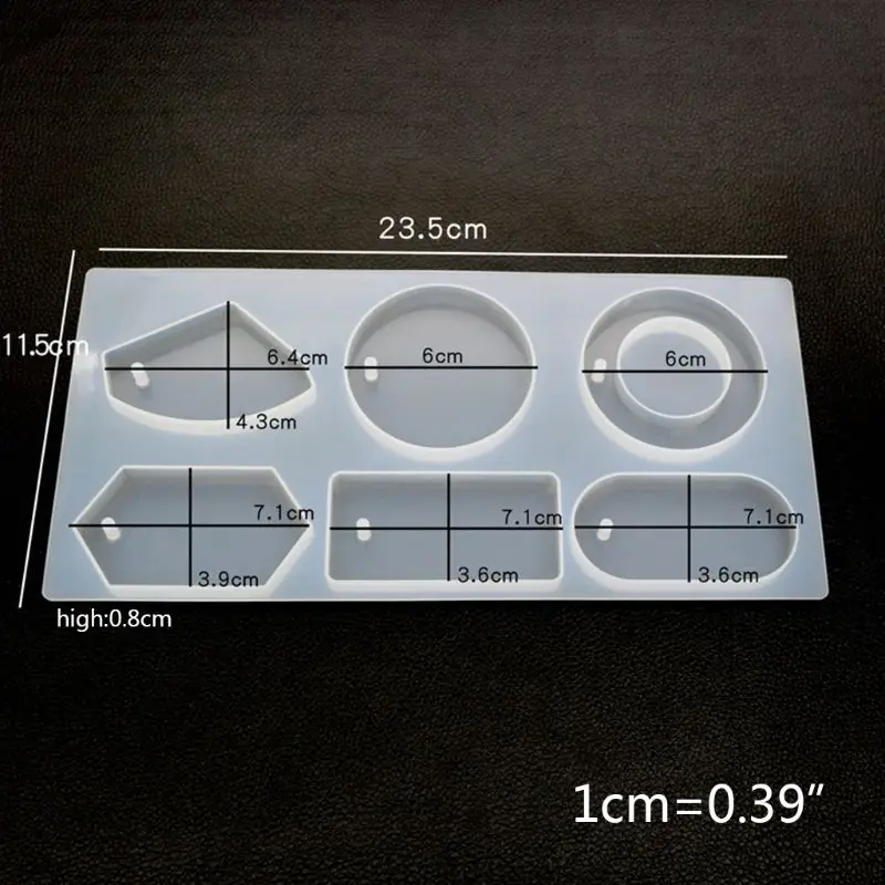 

DIY Craft Transparent Silicone Mold Necklace Pendant Resin Mould