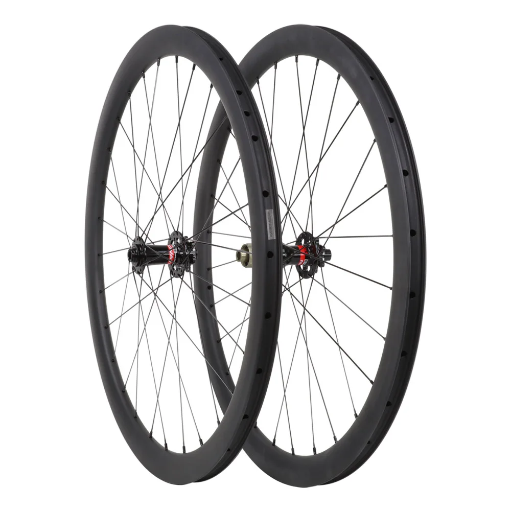 Icanbikes Быстрый светильник 700C Углеродные колеса 40 мм clincher бесщеточный готовый