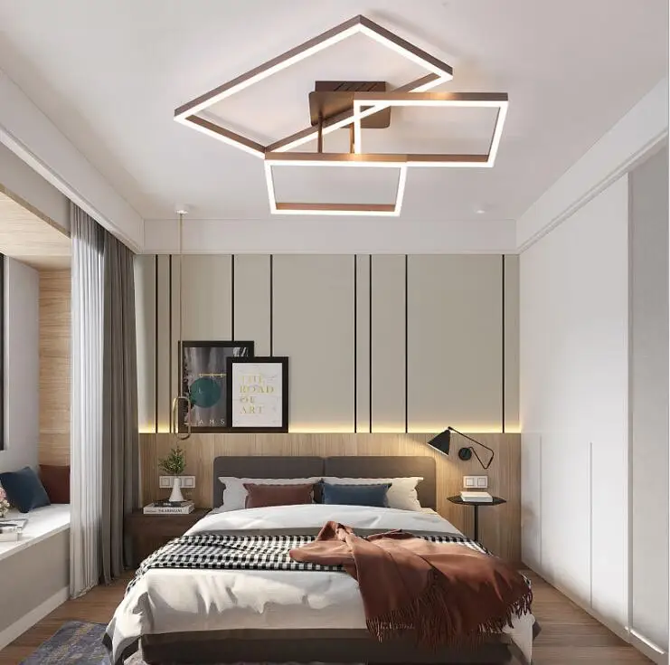 Postmodern living room lighting simple modern creative atmosphere personality home new led rectangular ceiling lamp | Лампы и