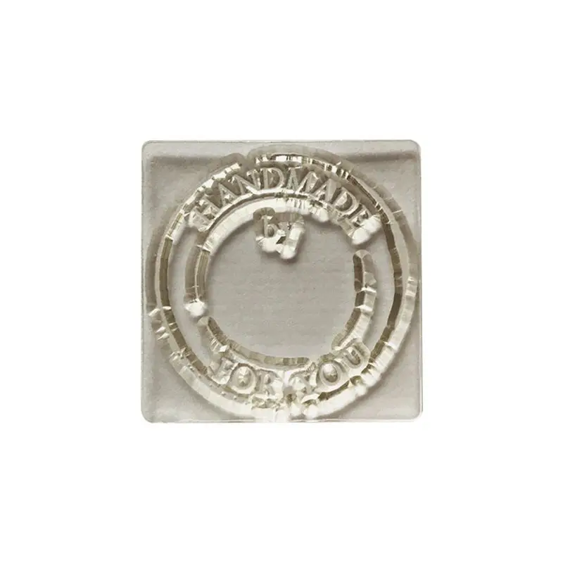 

Handmade by Silicone Clear Seal Stamp DIY Scrapbooking Embossing Photo Album Decorative Paper Card D7WE