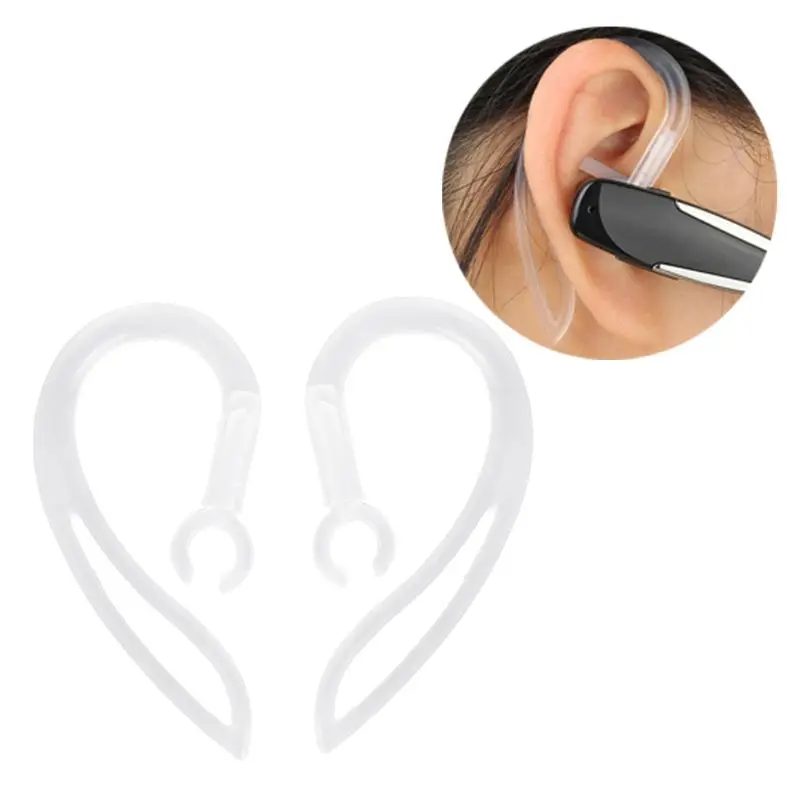 

6mm Bluetooth Earphones Transparent Soft Silicone Ear Hook Loop Clip Headset