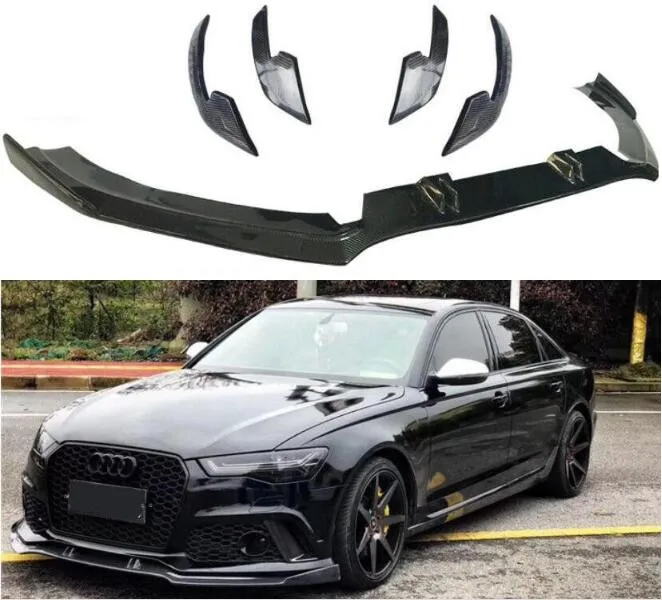 Сплиттер для губ переднего бампера из углеродного волокна диффузор спойлер с