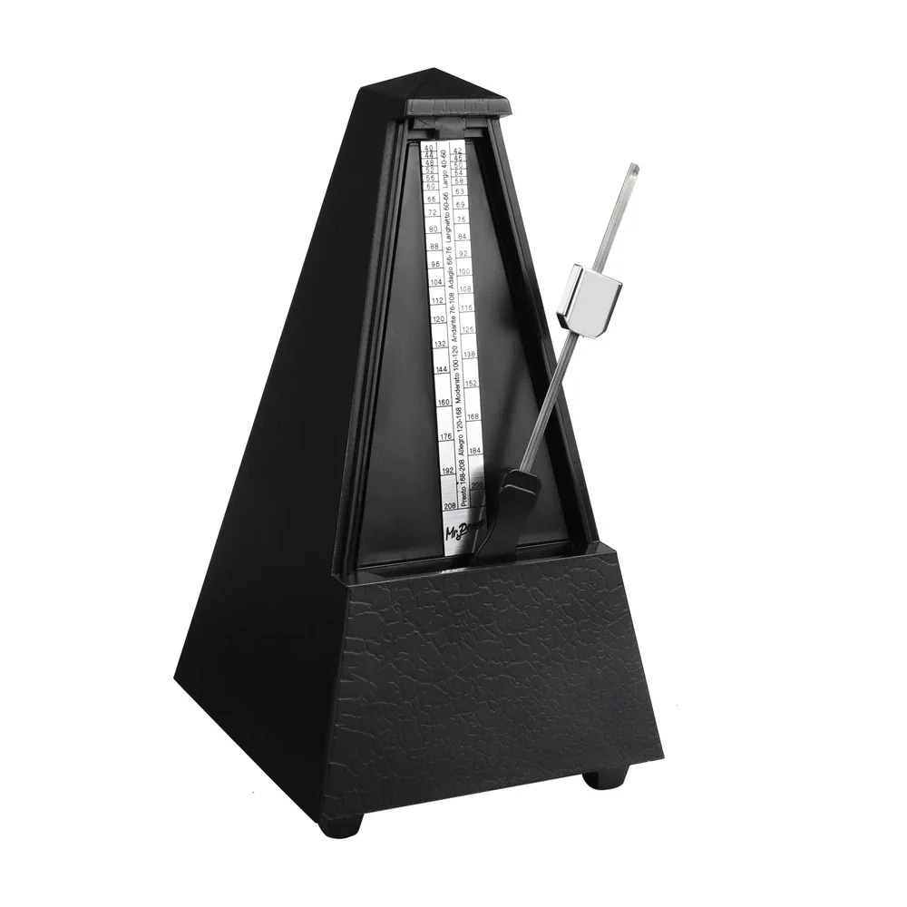 Black Vintage Tower Type Musical Mechanical Metronome Bell Ring Rhythm Pendulum for Guitar Bass Piano Violin Ukulele | Спорт и