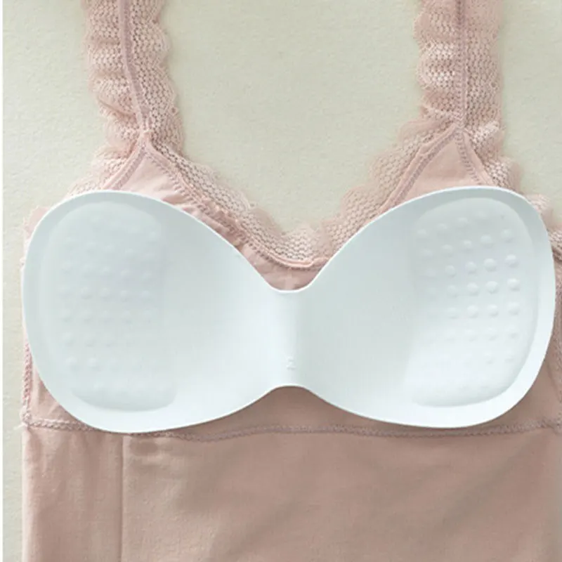 

U Back Seamless Women Tank Top V Neck Lace Backless Padded Camisole Underwear H9