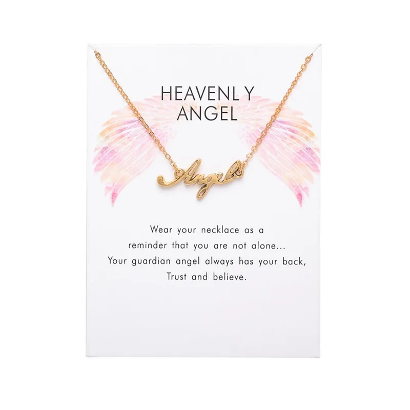 

Женское колье-чокер с подвеской в виде карты ангела