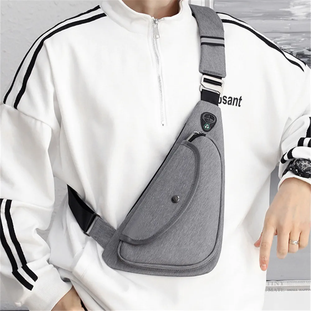 

Small Anti-theft Chest Bag Men 2021 Fashion Crossbody Bags Waterproof Mini Travel Sport Bag With Earphone Jack Bag