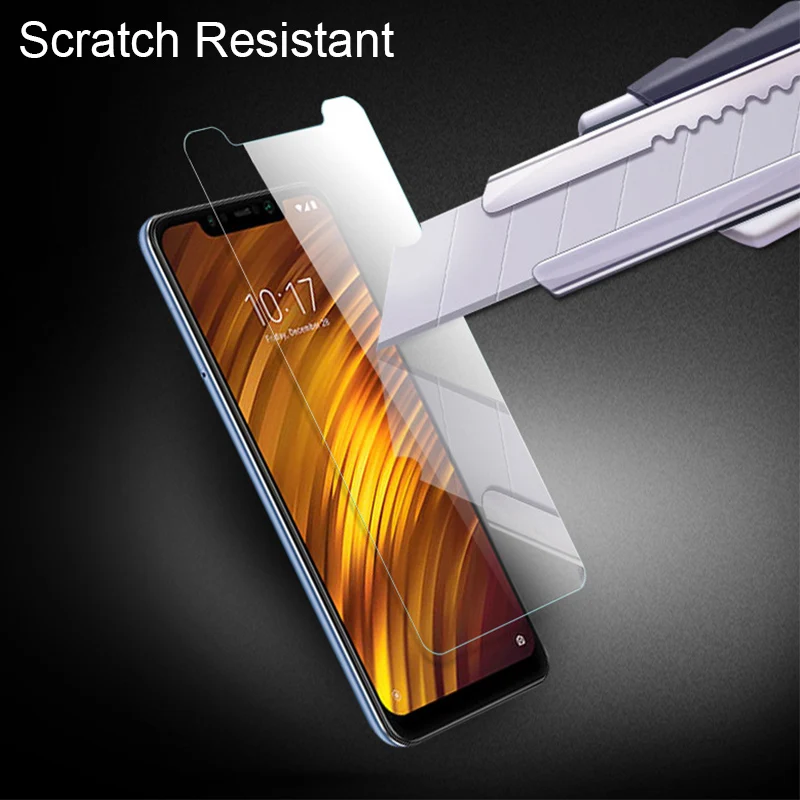 Закаленное защитное стекло 9H HD для Xiaomi Pocophone F1 защита экрана Mi 8 SEA2 Lite Mi5s Plus Mi6 A1 A2 Mix