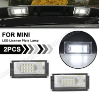 2pcs led license number plate error free 18 smd led lights lamps bulbs for mini cooper r50 r52 convertible r53 coopers 2001 2006