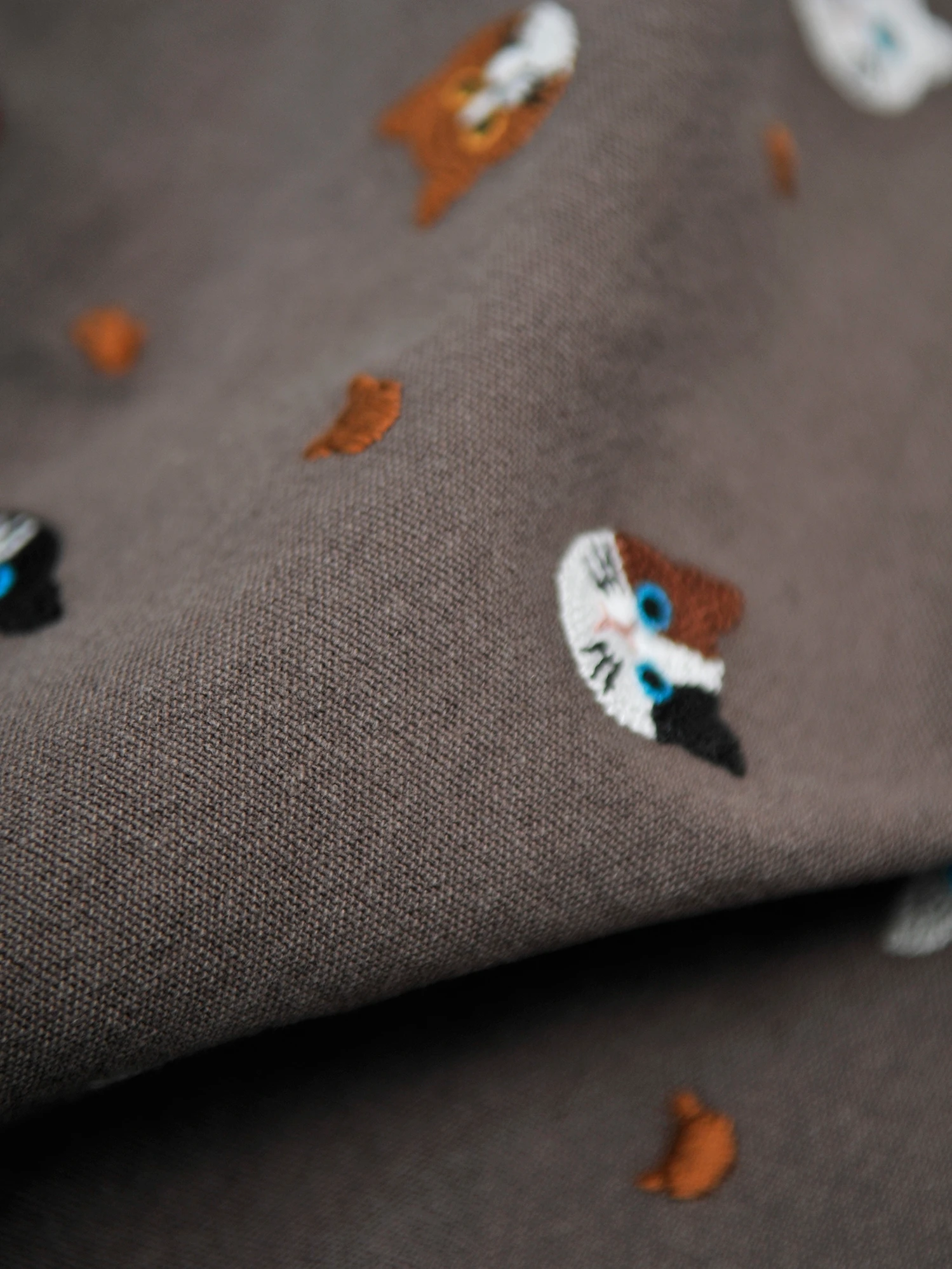 Жаккардовая ткань с вышивкой кошки хлопчатобумажная и льняная сделай сам