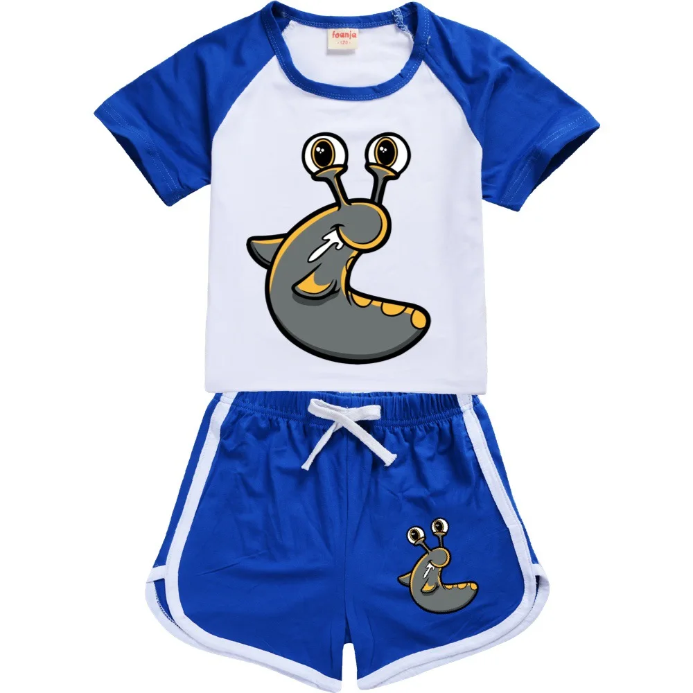 

SLOGOMAN HOODY Clothes Set Summer Kids T-shirt Pants Casual Sport Suits Tracksuit Outfits Children's Clothes fashion clothes