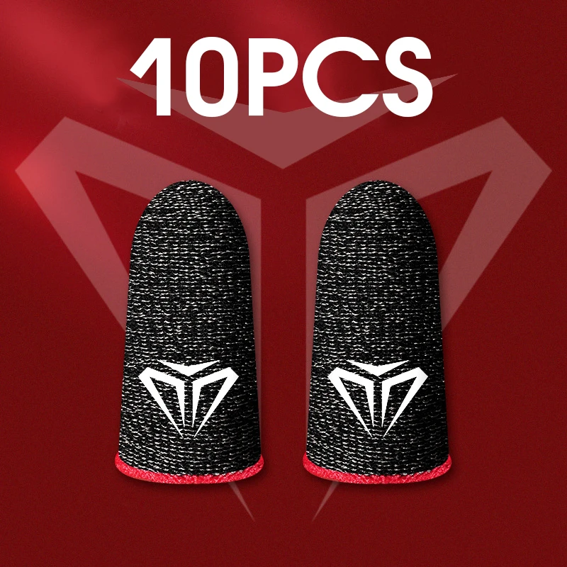 10PCS For PUBG Mobile Games Gaming Finger Sleeve Breathable Fingertips Sweatproof Anti-slip Fingertip Cover For Mobile Game