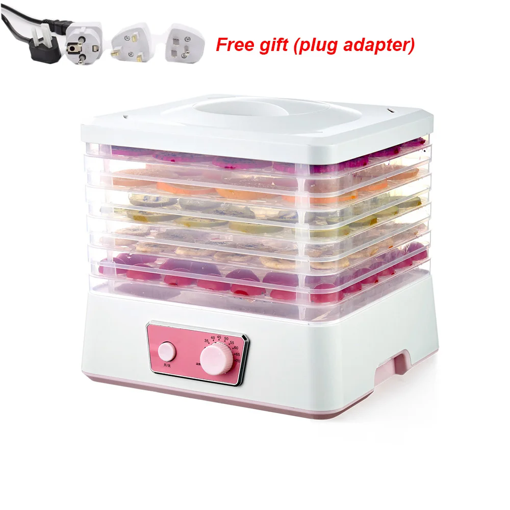 Food dryer 220 В 250 Вт осушитель для пищевых продуктов, фруктов, овощей, травы, мяса, сушильная машина для домашних животных, закуски, сушилка для пищевых продуктов, 5 лотков - Цвет: Food dryer