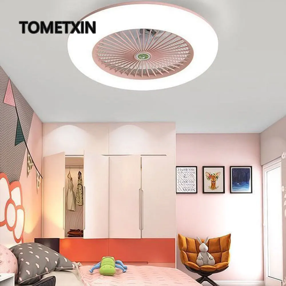 Pаспродажа Потолочная люстра-вентилятор со светодиодной подсветкой, бесшумные вентиляторы и управление охлаждающим вентилятором, электрический свет...