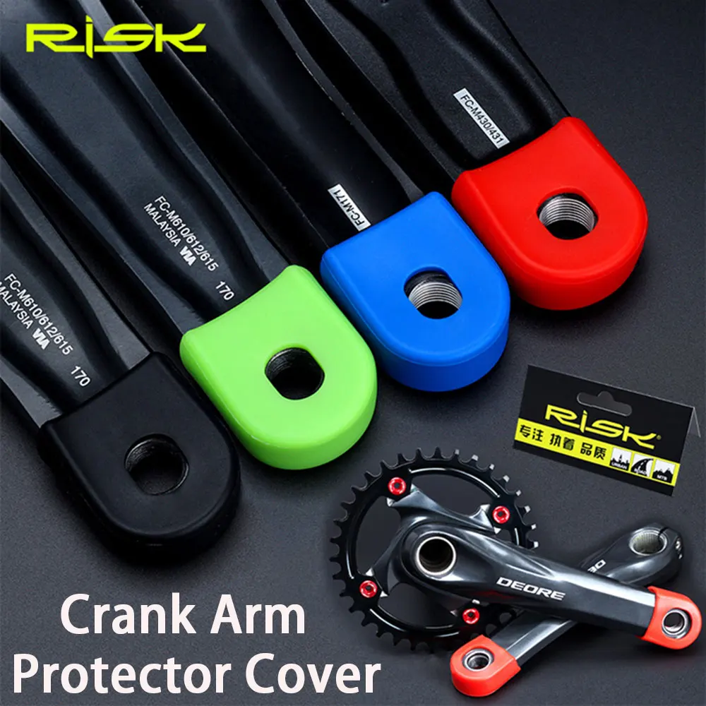 

2pcs Silicone Bicycle Crank Arm Protector Cover Mountain Road Bike Universal Crankset Protective Caps MTB Cycling Accessories