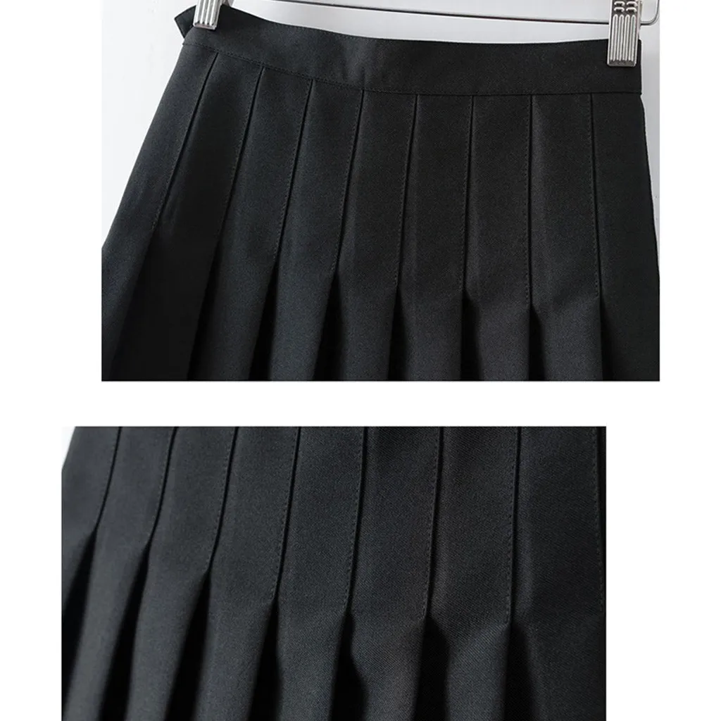 

Pleated Skirt Women's Fashion High Waist Pleated Mini Skirt Slim Waist Casual Tennis Skirt College Skirt