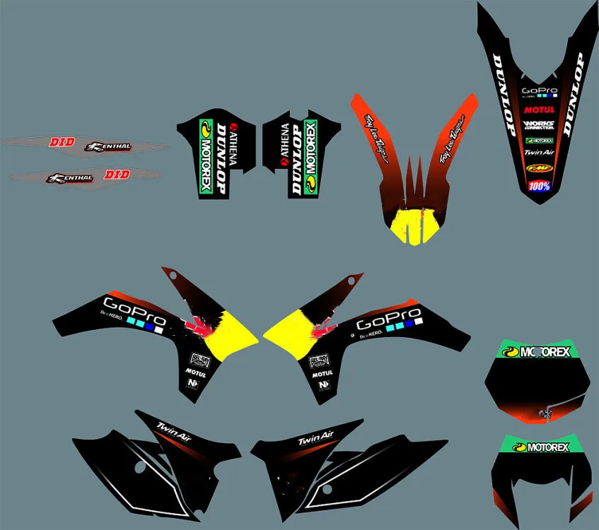 Наклейки для графического фона мотоцикла наклейки KTM SX SXF XC XCF 2011 2012 EXC XCW 2013 125-200 250