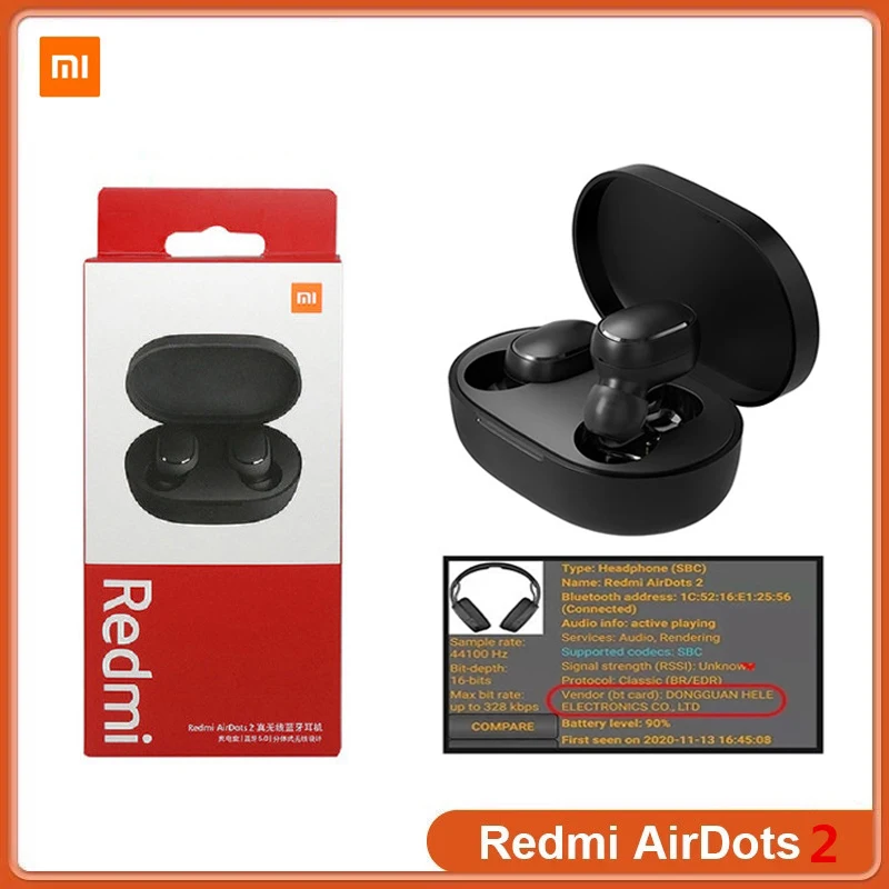 للبيع 60 أجزاء/وحدة جديد Redmi AirDots 2 TWS Xiaomi AirDots S TWS بلوتوث 5.0 لاسلكية الضوضاء سماعة ستيريو التحكم الصوتي