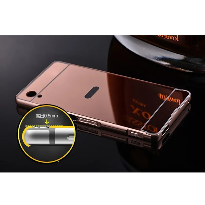 Роскошный металлический чехол для coque sony Xperia Z2 Z3 Z1 Z4 Z5 X Compact XZ XZ1 XZ2 ULTRA XA1 PLUS алюминиевая рамка зеркальный чехол для телефона