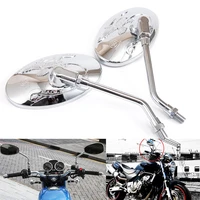 pair motorcycle rearview mirrors aluminum clear glass mirror for honda shadow ace spirit magna vt750 vt1100 vf750