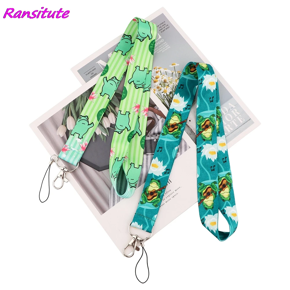 Кошелек ranдетализированный R1874 с изображением животных лягушки кота держатель