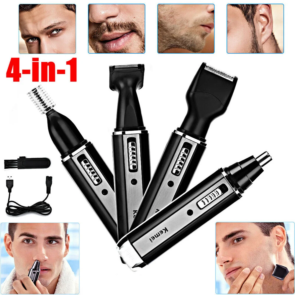 

Rechargeable 4 In 1 Hair Beard Eyebrow Ear Nose Shaver Trimmer Electric Kits