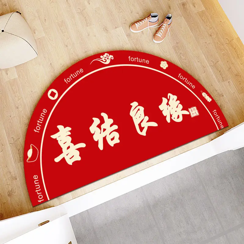 

Wedding Floor Mat Chinese Style Welcome Door Rug Nonslip Wedding Mat Doormat Carpet For Home Bedroom Decoration