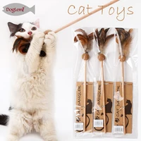 2021 new arrival cat wand with catnip ball mimi dangler feather teaser toy cat plush pet supplies interactive cat toy game