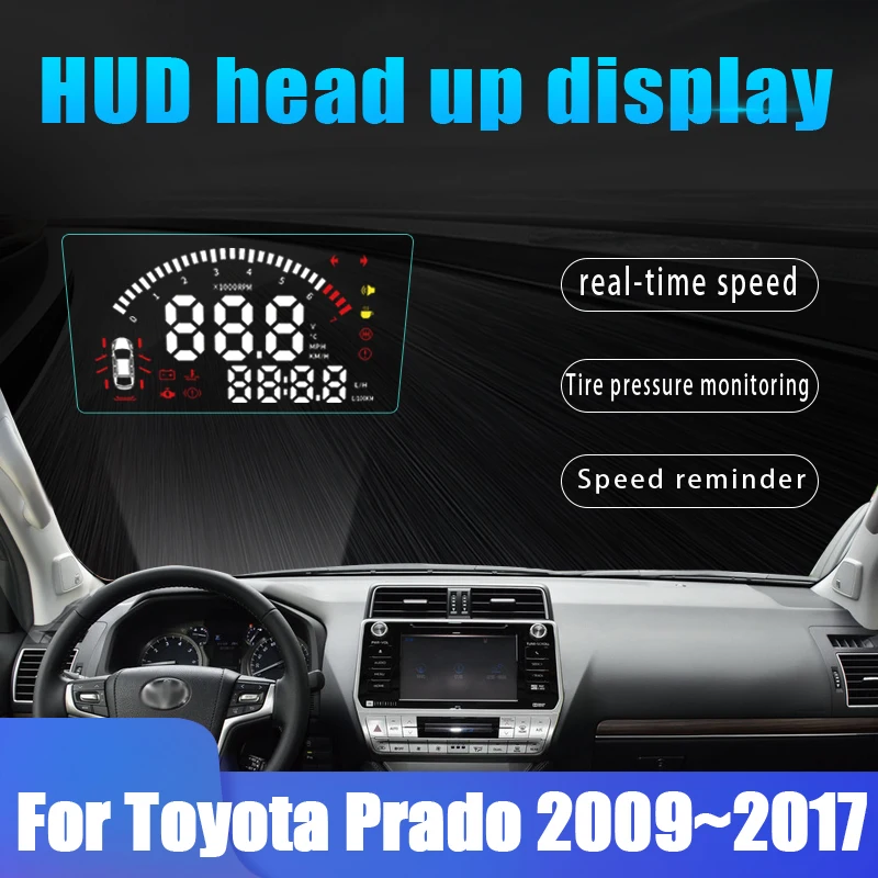 Для Toyota Prado 2009 2010 2011 2012~ безопасный экран для вождения OBD проекционный Спидометр лобовое стекло автомобиля HUD Дисплей