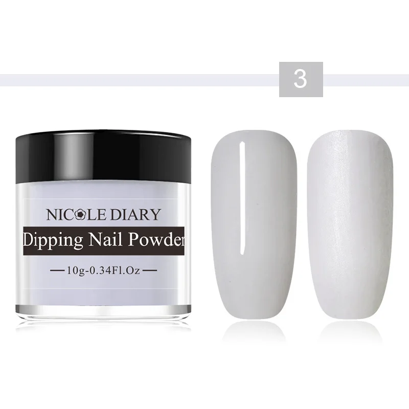 Color 3 NICOLE DAIRY 10 мл погружающаяся пудра для ногтей без лампы для лечения естественного сухого погружения жидкость для маникюра Dip - Цвет: Color 3