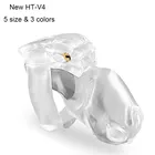 Дышащая клетка верности мужское устройство верности 5 размеров Блокировка пениса Cuckold бесплатно 4 кольца на член розовые БДСМ секс-игрушки для мужчин член клетка.