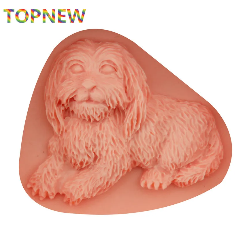 DIY милые длинные волосы собака силиконовые формы для торта щенок Стайлинг форма
