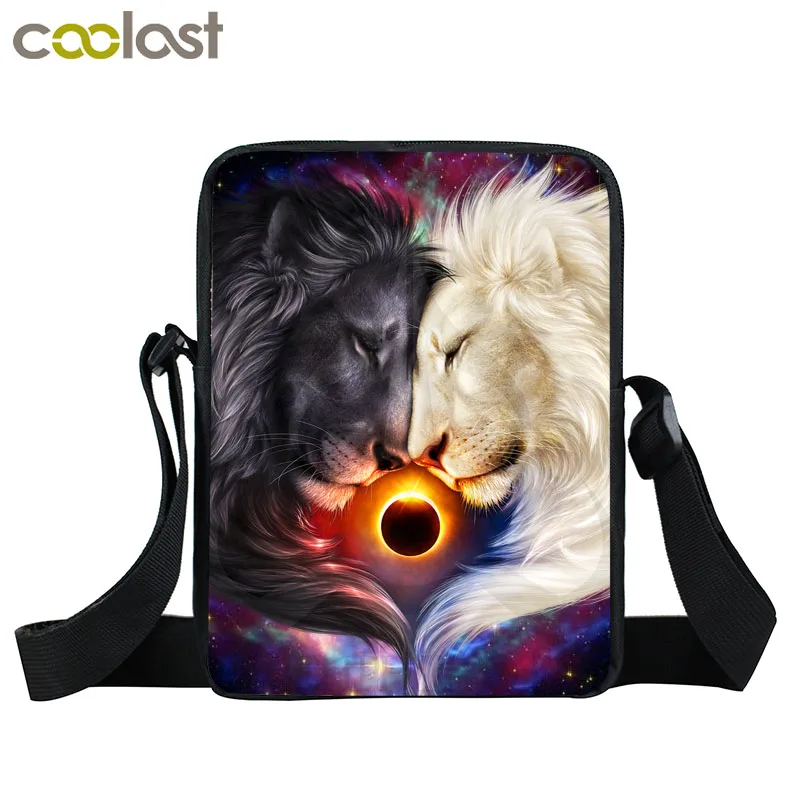 Крутая Galaxy Lion Wolf мини сумка-мессенджер мужская сумка через плечо для путешествий