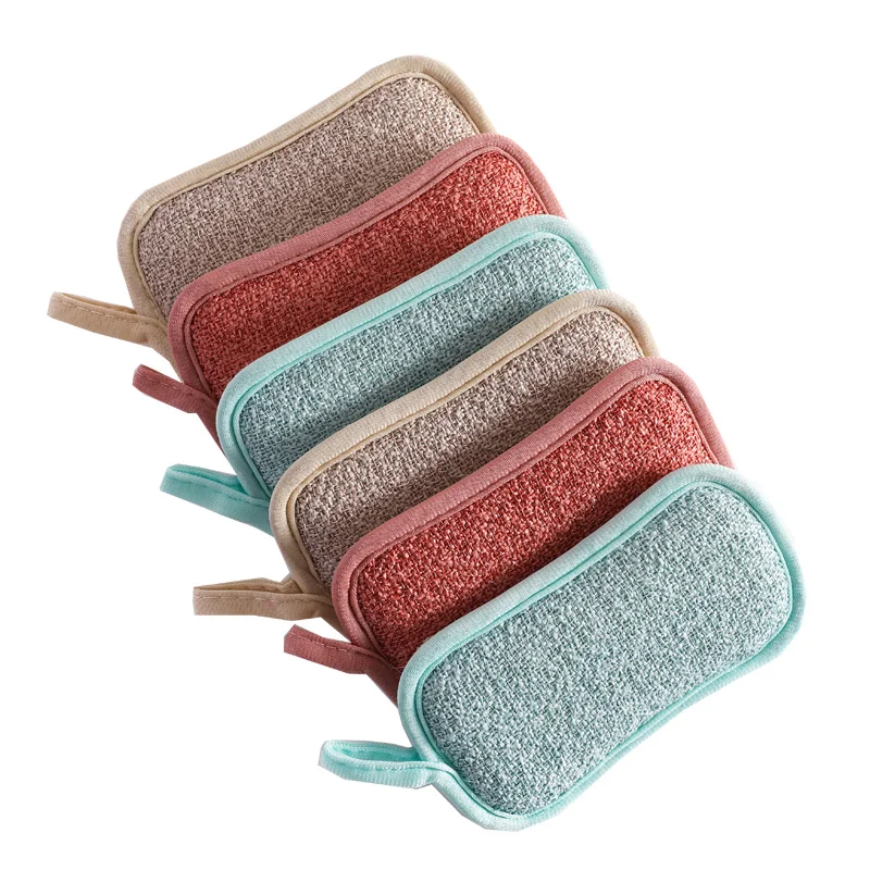 

Magic Scrubbing Dish Sponge Scouring Pad Artifact Pot Dishes Brush Kitchen Cleaning Decontamination Double-sided Dish Cloth