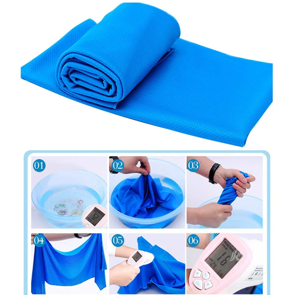 Пляжное полотенце с эффектом холода Ouneed сушка для путешествий спорта плавания