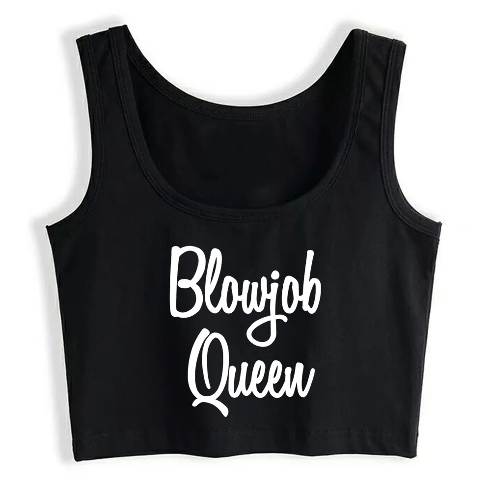 

Crop Top Women Blowjob Y2k Gothic Emo Harajuku Tank Top Female Clothes