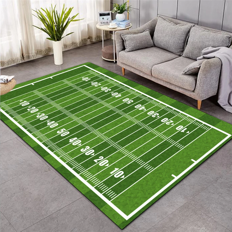 

baseball Green Football carpet kids room soccer rug field parlor bedroom living room floor mats children large rugs home mat 003