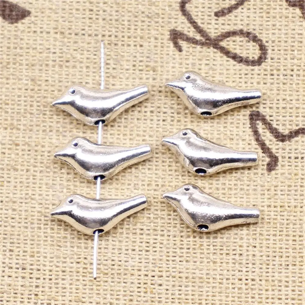 

Supplies For Jewelry Making 10pcs 15x6x5mm Antique Silver Color Bird Perforated Beads Jewelry Components