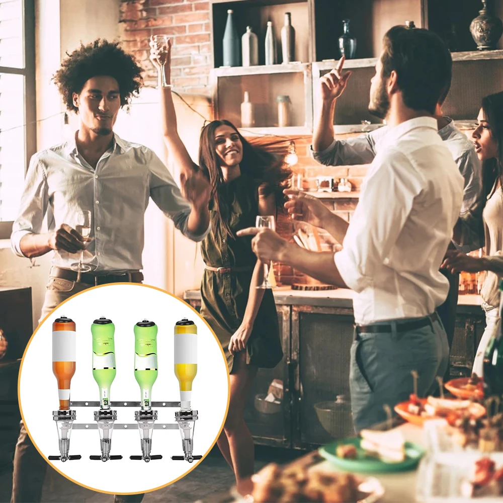 

Wine Bottle Dispenser Liquor Dispenser Wine Rack Bar Wall-mounted Wine Shaker Bracket Rack Beer Wine Pourers Divider Tools