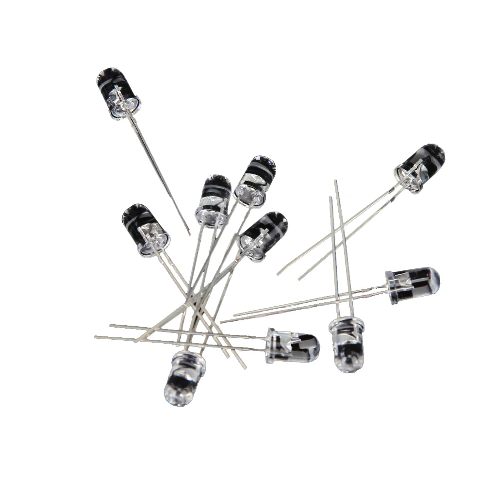 

10 Pcs Infrared 5MM Round 150mW Emitting Diode IR LED Light 850nm