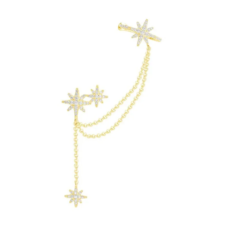 Женские серьги гвоздики из серебра 925 пробы с фианитом|Серьги-клипсы| |