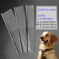pet dematting comb stainless steel peine para perro combs for dogs and cats gently removes loose undercoat flea comb