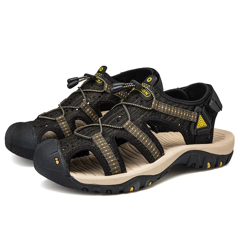 

Men Brand Beach Mesh Sandals Outdoor Shoes Hiking Trekking Climbing Gladiator Adult Leisure Fashion Soft Bottom Large Size38-47